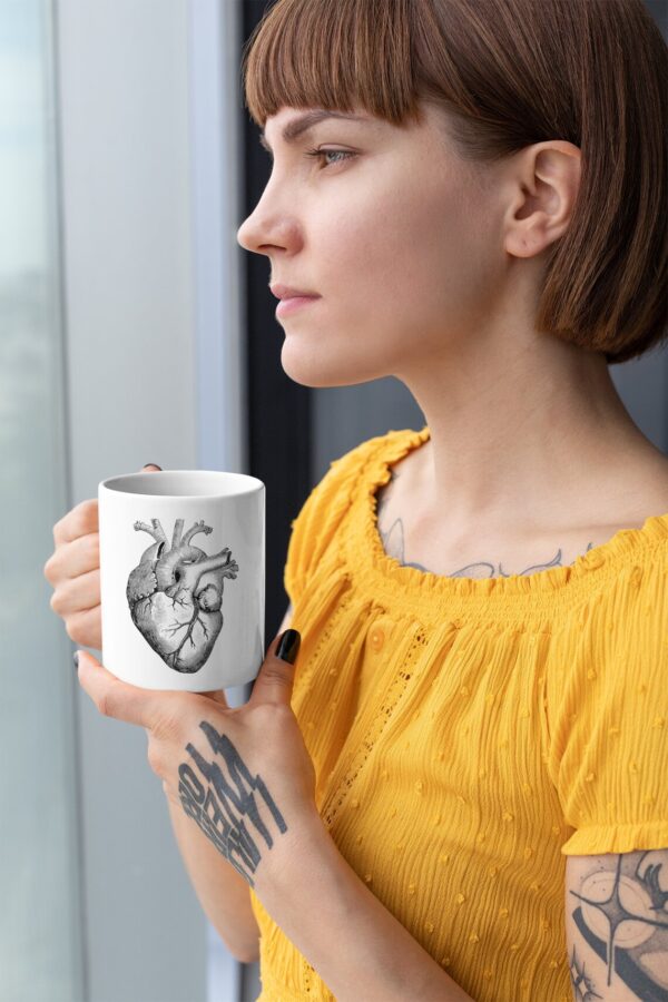 Anatomical Drawings Mug, 4 Designs to choose, heart, rib cage, lungs, skull, doctor, nurse, gift, Medical, Birthday - Can be personalised
