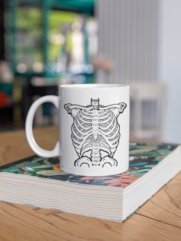 Anatomical Drawings Mug, 4 Designs to choose, heart, rib cage, lungs, skull, doctor, nurse, gift, Medical, Birthday - Can be personalised - Image 4