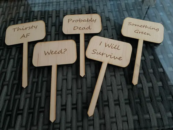 Funny plant labels