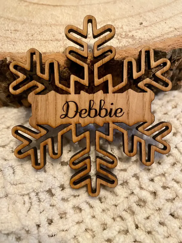 Personalised Snowflake Decoration | Place Setting Name Tag - Image 4