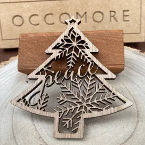 Peace Christmas | Xmas Tree Ornament | Laser Cut