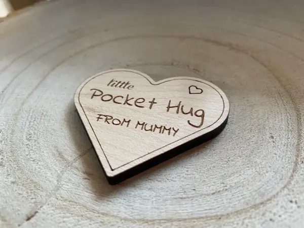 Little Pocket Hug from Mummy Token - change to Daddy, Auntie, Nanny, etc - First Day At School | Starting Nursery Keepsake | Kindergarten - Image 2
