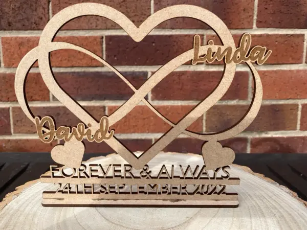Keepsake Sign for Wedding Anniversary - Always & Forever Personalised - Image 2