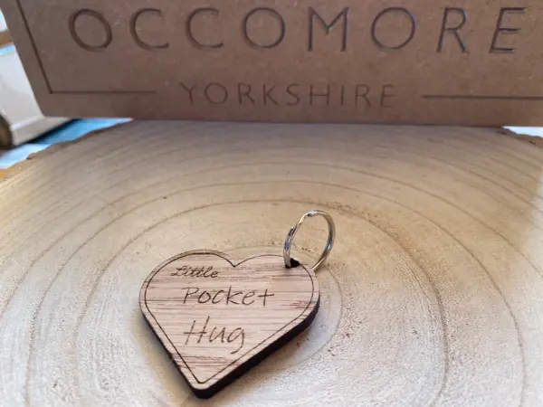 Little Pocket Hug - Heart Shape Token Keyring - First Day At School, Starting Nursery Keepsake, Personalized Wooden Kindergarten - Image 6
