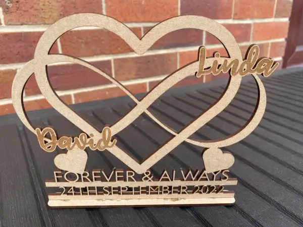 Keepsake Sign for Wedding Anniversary - Always & Forever Personalised - Image 5