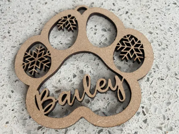 Personlised Dog Paw Print Christmas Bauble | Tree Decoration - Image 4
