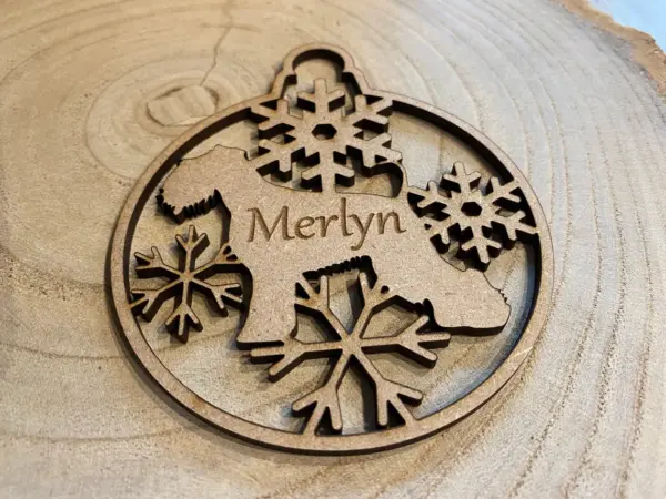 Personalised Christmas Dog Silhouette Tree Ornament - Over 400 Breeds Available - Image 4