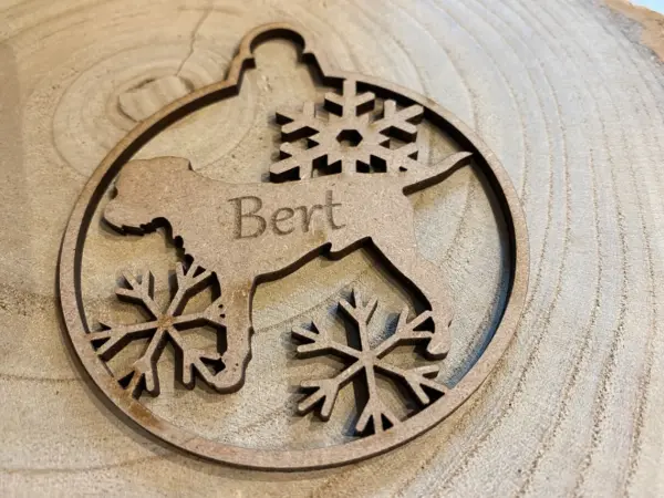 Personalised Christmas Dog Silhouette Tree Ornament - Over 400 Breeds Available - Image 5