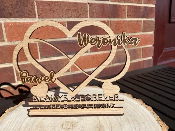 Keepsake Sign for Wedding Anniversary - Always & Forever Personalised - Image 6