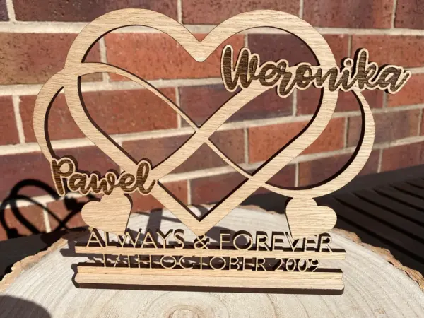 Keepsake Sign for Wedding Anniversary - Always & Forever Personalised - Image 7