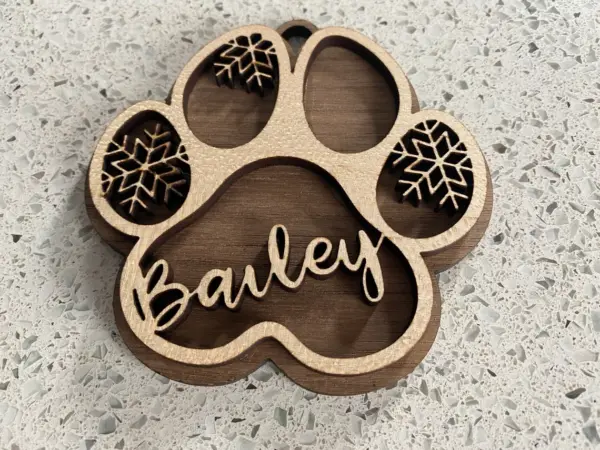 Personlised Dog Paw Print Christmas Bauble | Tree Decoration - Image 8