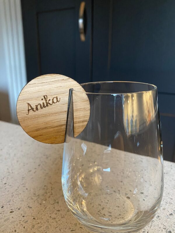 personalised wine charm