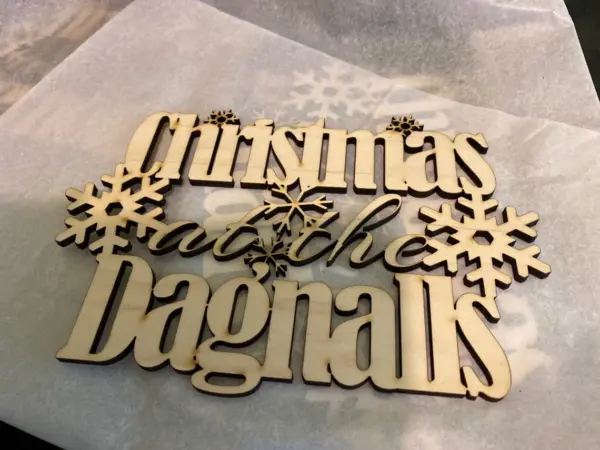 Personalised Christmas At The... Sign with Snowflakes - Xmas Sign - Image 7