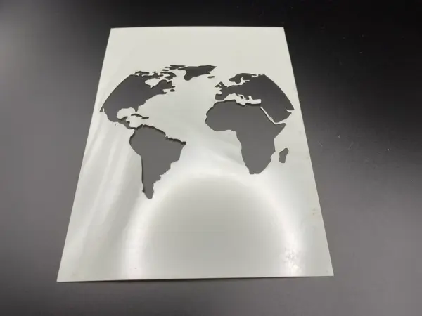 World Map, Planet Earth, Stencil Laser Cut Globe Airbrushing Wall Art Painting Craft Baking Stencil - Image 2