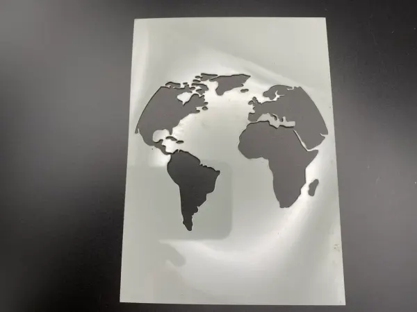 World Map Stencil