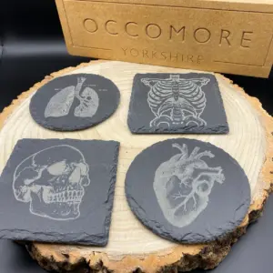 Anatomical Slate Coaster, heart, rib cage, lungs, skull, doctor, nurse, gift, Medical, Birthday