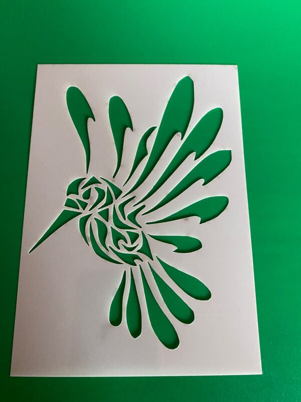 Hummingbird Stencil - Reusable, Washable, Various Sizes, High Quality Mylar - Image 3