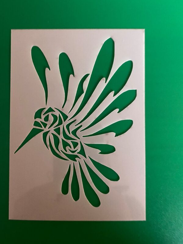 Hummingbird Stencil - Reusable, Washable, Various Sizes, High Quality Mylar - Image 4