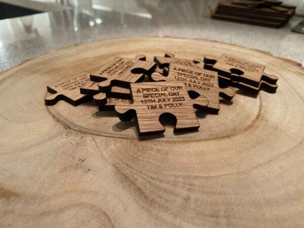 Rustic Wedding Decor, Favours, Wedding favors, wedding decor, puzzle favors, rustic wedding, personalised jigsaw - Image 2