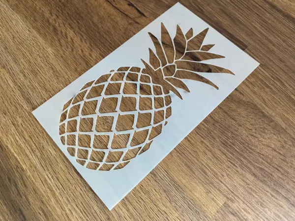 Pineapple Stencil, Airbrushing, Laser Cut, Wall Art, Cake Decorating - Image 2