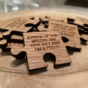 Rustic Wedding Decor Jigsaw Piece