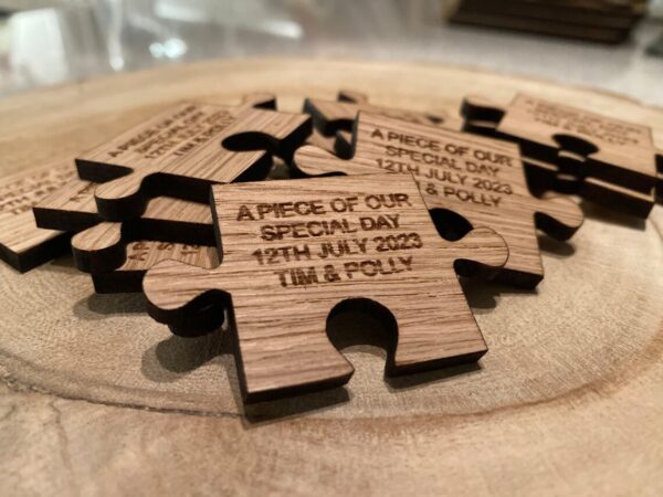 Rustic Wedding Decor Jigsaw Piece