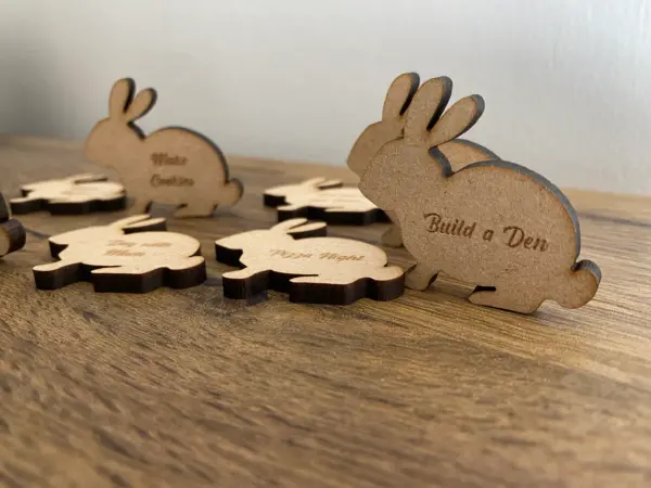 12 Easter Egg Hunt Wooden Tokens - Make your Easter egg hunt more exciting with these beautifully crafted wooden tokens - Image 6