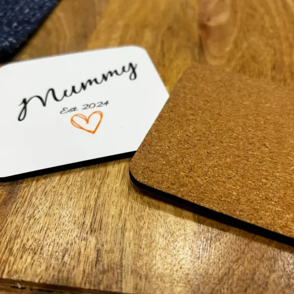 Mummy Coaster Cork Backed