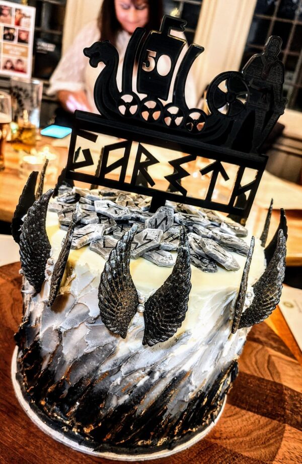 Viking Cake Topper Personalised with Age & Name - Image 5