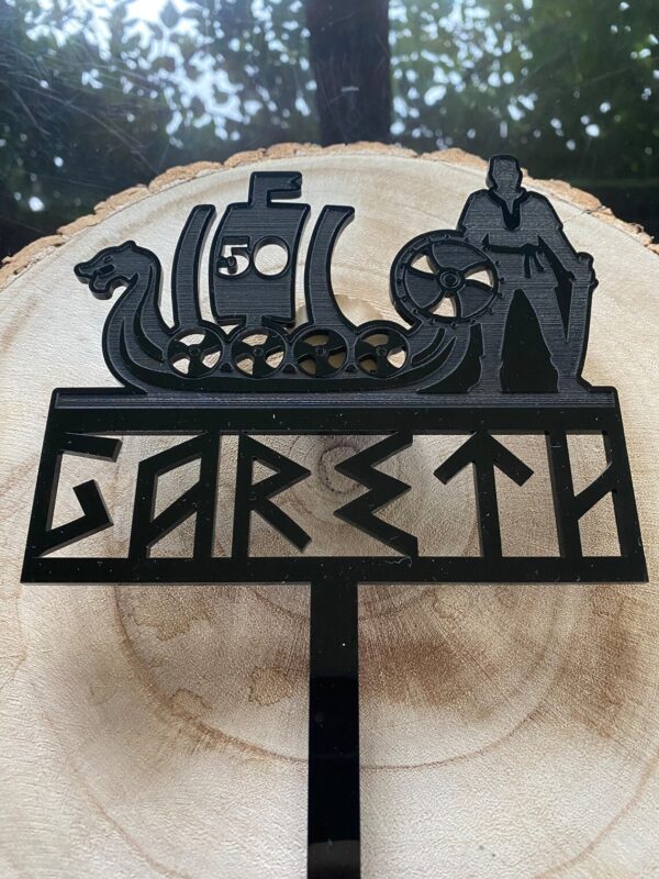 Viking Cake Topper Personalised with Age & Name - Image 7