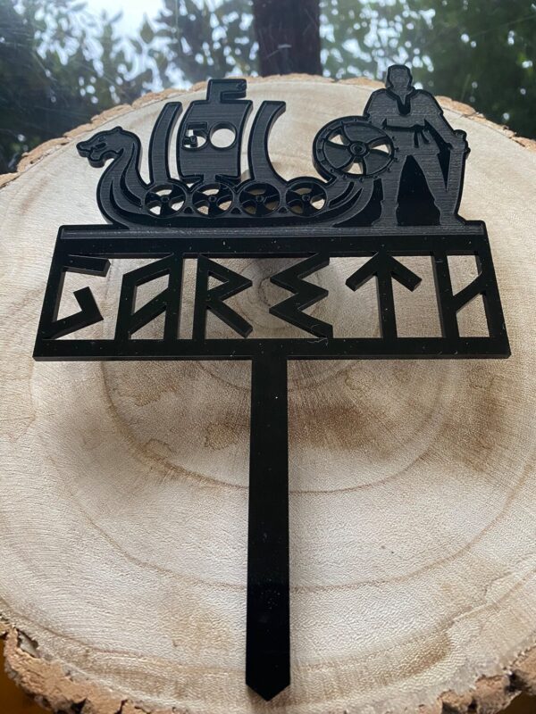Viking Cake Topper Personalised with Age & Name - Image 8