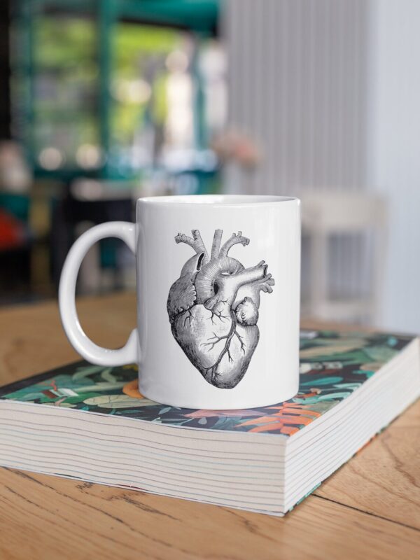 Anatomical Drawings Mug, 4 Designs to choose, heart, rib cage, lungs, skull, doctor, nurse, gift, Medical, Birthday - Can be personalised - Image 5