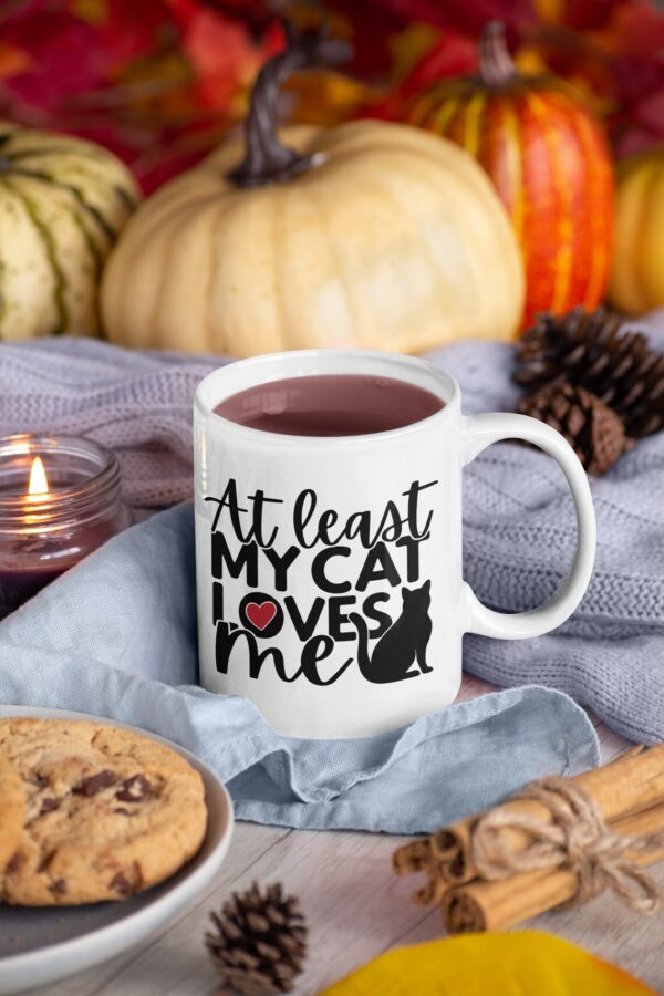 At least my Cat loves me mug, gift for her, valentines gift, gift for dog lover, gift for dog owner - Image 3
