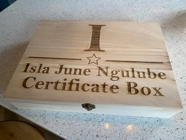 Personalised Certificate Box