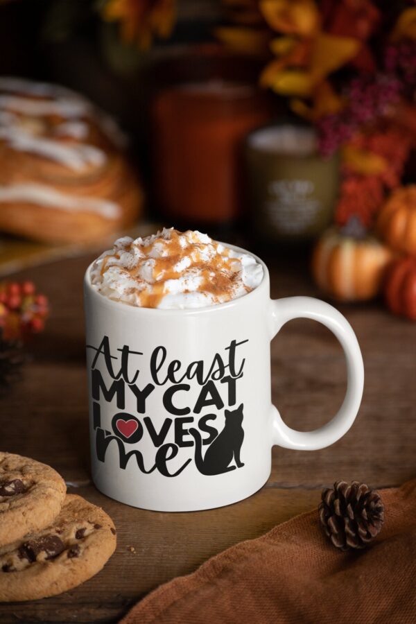 At least my Cat loves me mug, gift for her, valentines gift, gift for dog lover, gift for dog owner - Image 5