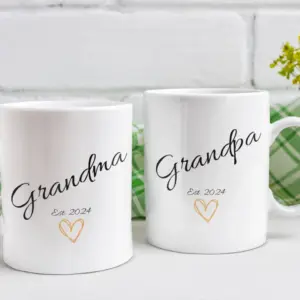 Nanny and Grandad Mug Set - Grandma and Grandpa mug set - Can be personalised
