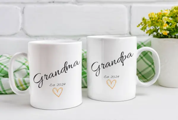 Nanny and Grandad Mug Set - Grandma and Grandpa mug set - Can be personalised