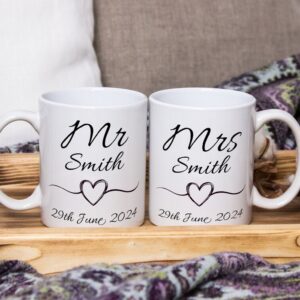 Mr & Mrs Mug Set Personalised