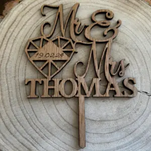 Wedding Anniversary Cake Topper