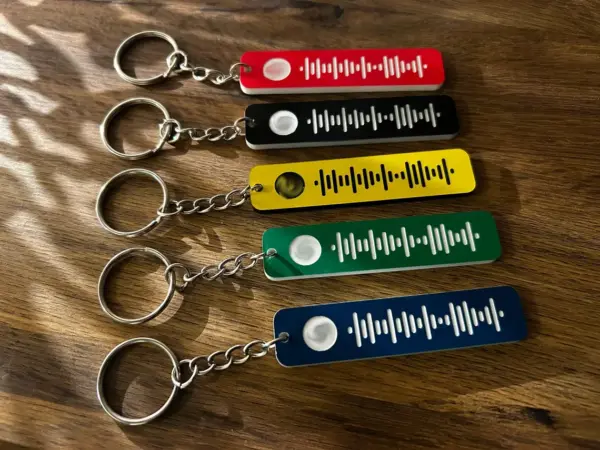 Personalised Song Spotify Code Keyring Keychain - Perfect Gift For Friends or Family - Multiple Colours - Image 2