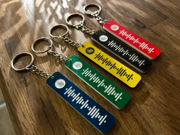 Personalised Song Spotify Code Keyring Keychain - Perfect Gift For Friends or Family - Multiple Colours - Image 3