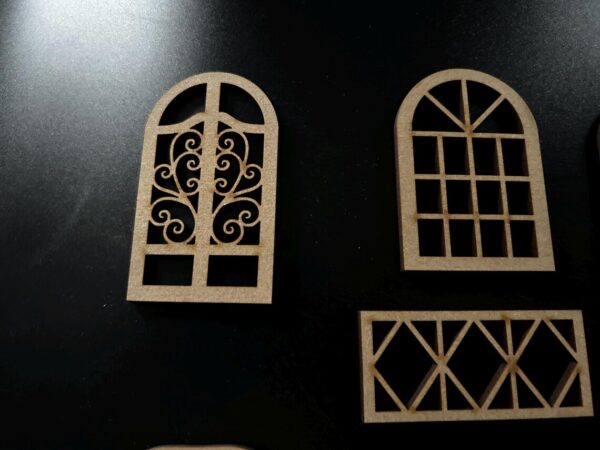 Wooden Fairy Elf Doll House Windows Craft Blank MDF Embellishment