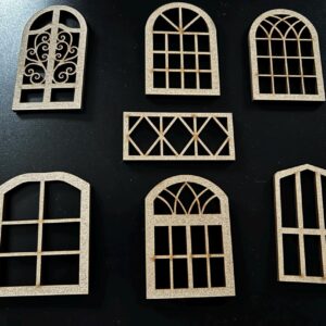 Wooden Fairy Elf Doll House Windows Craft Blank MDF Embellishment