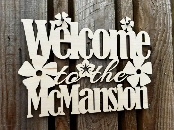 300mm Welcome Sign - Personalised with Surname or House Name - Image 2