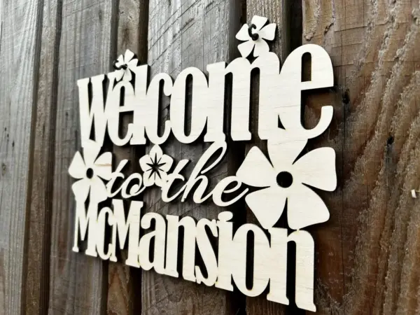 300mm Welcome Sign - Personalised with Surname or House Name - Image 3