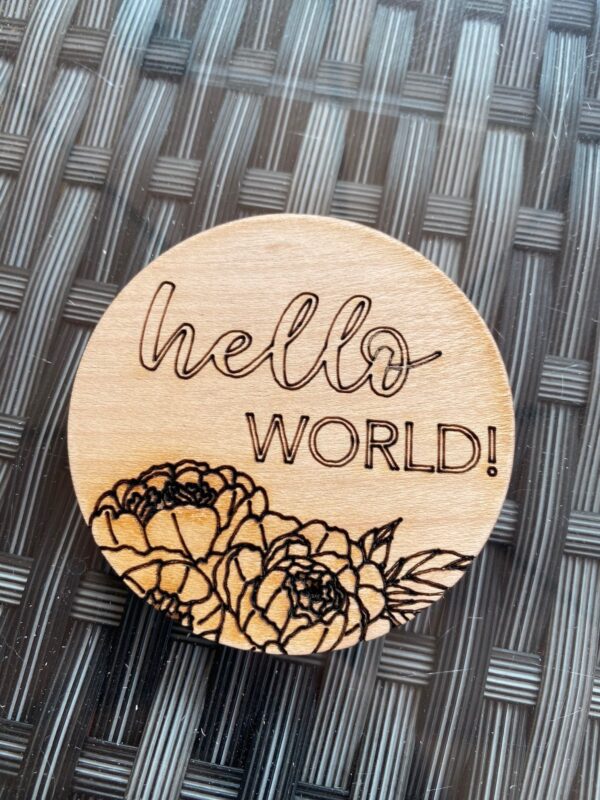 Wooden Monthly Milestone Cards - Disc, baby month signs, baby monthly milestone, baby monthly milestone markers, monthly milestone cards - Image 2