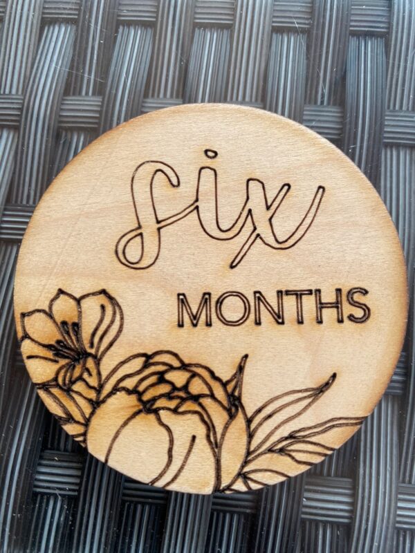 Wooden Monthly Milestone Cards - Disc, baby month signs, baby monthly milestone, baby monthly milestone markers, monthly milestone cards - Image 7