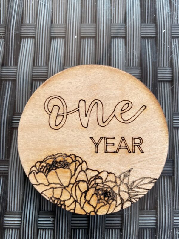Wooden Monthly Milestone Cards - Disc, baby month signs, baby monthly milestone, baby monthly milestone markers, monthly milestone cards - Image 10
