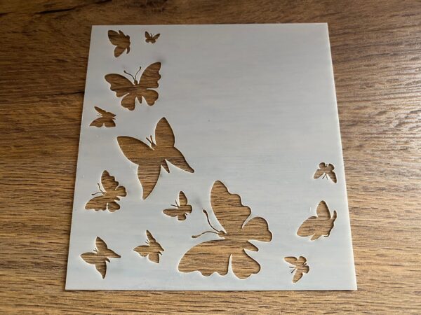 Butterfly Stencil, Airbrushing, Laser Cut, Wall Art, Cake Decorating - Mylar 250 micron - Butterflies