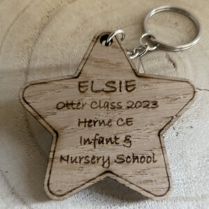 Class of 2025 Personalised Star Keyring Gift / Teacher Pupil Gift / Personalised Name Wooden Star / End of Term Gift / Gift From Teachers